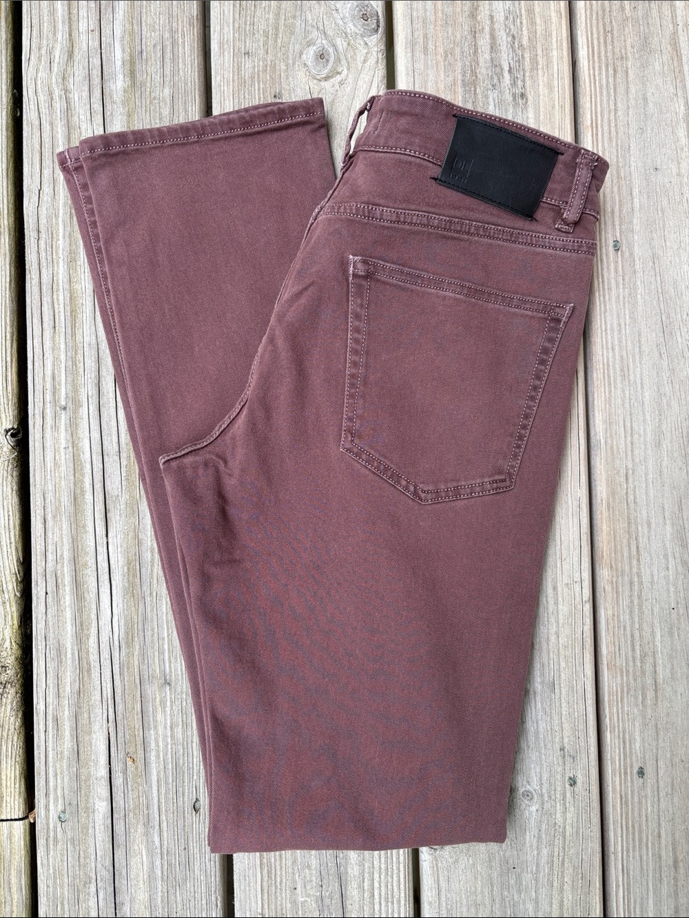DL 1961 | Mauve Russell Slim Straight Performance Stretch Jeans | Size 31x34